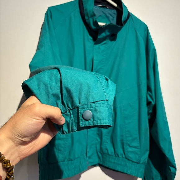 Vintage 90s Teal Windbreaker XL – Tip Top Tailors Retro Ski Jacket Streetwear - Picture 8 of 13